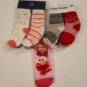 Sold🆕️ Gap & Old Navy packs of socks 13 pairs total Cotton/Polyester size 2T-3T